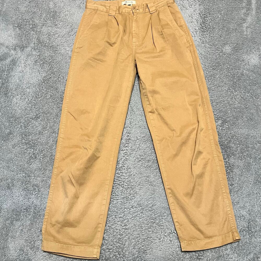 Madewell Pants Womens 28 (30x28) Garment Dyed Tapered Chino NJ997 Brown Tan